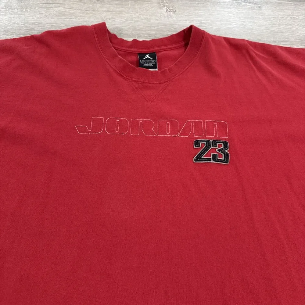 Jordan Shirt Men’s Red 3XL Air Jordan 23 Jumpman 100% Cotton Short Sleeve Tee